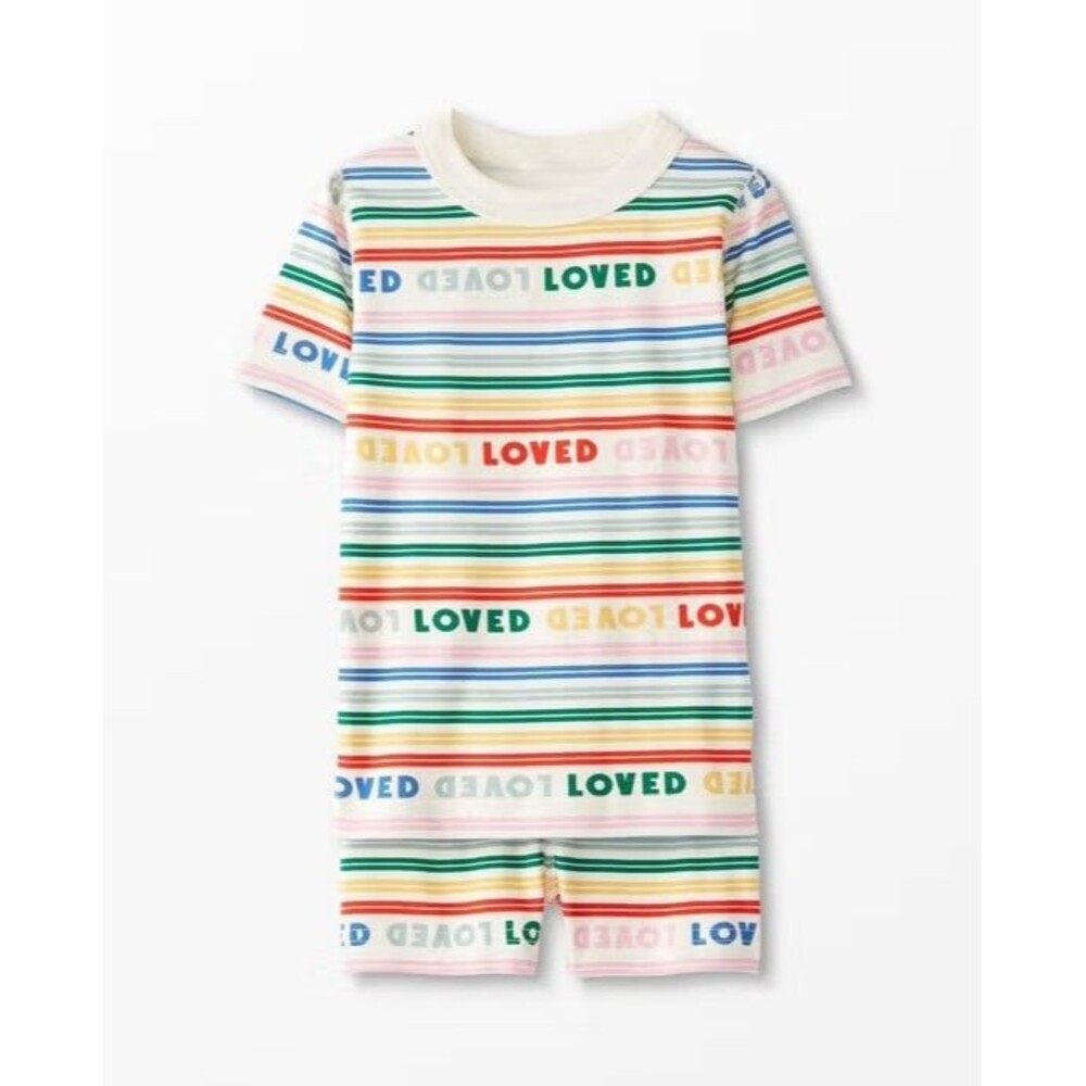 Hanna Andersson Short Pajamas, Shades of Love Print, Size 5T